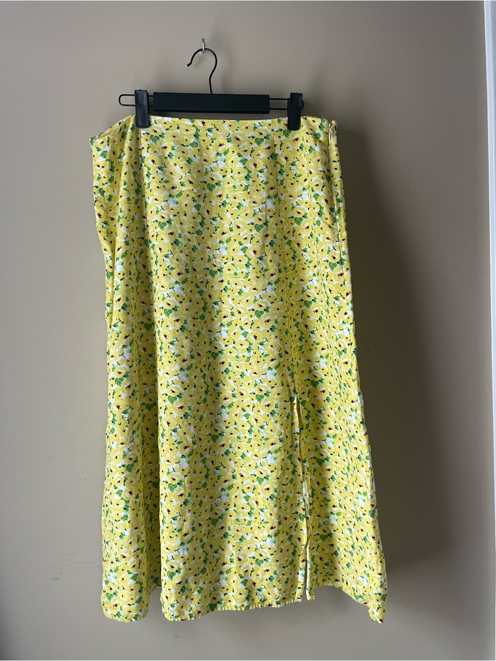 LOFT Yellow Floral Maxi Skirt